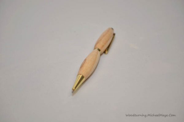 Ash slimline gold pen
