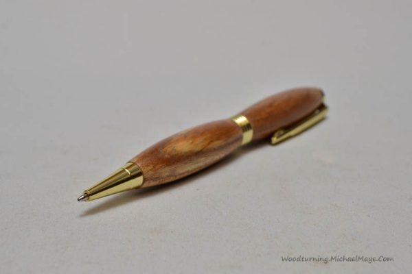 Walnut streamline gold pen