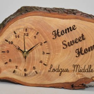tree slice wall clock